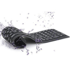 Crownish Portable Flexible Silicone Fordable Waterproof Wired USB Laptop and Tablet Keyboard