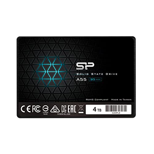 SP Silicon Power Ace A55 2TB 2.5 Inch SATA III SSD, 3D NAND with SLC Cache, Up to 500MB/s, Internal Solid State Drive for Desktop Laptop (SP002TBSS3A55S25)