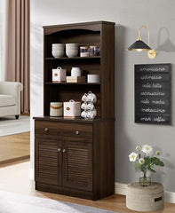DeckUp Noordin Engineered Wood Kitchen Cabinet/Storage Unit (Walnut, Matte Finish)