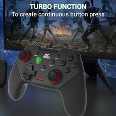 Ant Esports GP115 Wired Gamepad for PC,Laptop,PS3,Android TV &Media Box|USB Gaming Controller with Turbo Function|XInput DInput Support|Dual Analog Sticks|Plug & Play|Steam Compatible|Gamepad-Black