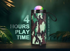 PerfX M21VP Portable Bluetooth Speaker 10W – Thunder Bass, Inbuilt Disco Lights, Wireless Speaker for Party & Outdoor (Disco Light 10 W Bluetooth Speaker, Green)