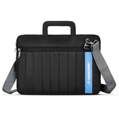 uppercase Stride 16 Inch Laptop Sleeve, Multi-Textured Quilted Design, Padded Compartment, Trolley Sleeve, Slide-In Handle & Detachable Shoulder Strap, Ideal for Men & Women | Office & Travel - Black