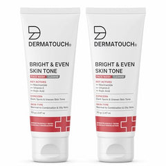 DERMATOUCH Bright & Even Tone Face Wash with Niacinamide, Vitamin E and Kojic Acid | For Tan, Pigmentation Dark Spots & Uneven Skin Tone | Oil Control | Dermatologist Tested | For Men & Women | 30g