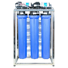 Apec Water 100 LPH Commercial RO+UV Water Purifier System With Double Pump Purification Stainless Steel, With TDS Adjuster BLUE 100L