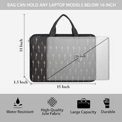 Tabelito Laptop Sleeve Bag 13" to 15.6 inch for Women Jute and Vegan Leather Office Everyday Handbags