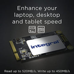 Integral 128GB M.2 SATA III 2280 Internal SSD, up to 480MB/s Read 400MB/s Write