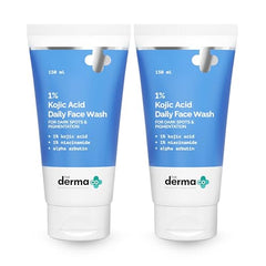 The Derma Co 1% Kojic Acid Face Wash | With Niacinamide & Alpha Arbutin | Reduces Dark Spots, Pigmentation & Blemishes | Cleanses & Brightens Skin | Non-Drying Formula | For All Skin Types | 100 ml