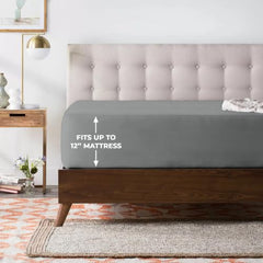 MollisHomes Mattress Protector Single Size, 72x36 Inches, Grey