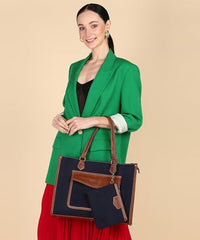 Womanix Laptop Tote Bag,14 inch Laptop Bag, Shoulder Bags With Back Trolley Strap, Casual Briefcase, Handbag for Travel, Office, College,Work