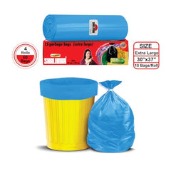 Shalimar Premium Scented Garbage Bags | Medium 19 X 21 Inches | 120 Bags (30 Bags X 4 Rolls) | Lavender Fragrance | Dustbin Bag/Trash Bag | (Blue) - Perforated Box for Easy Dispensing