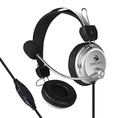 ZEBRONICS ZEB-1001HMV Headset Wired Headphone 3.5mm with Mic Soft Padded Cup Over Ear, Multicolor