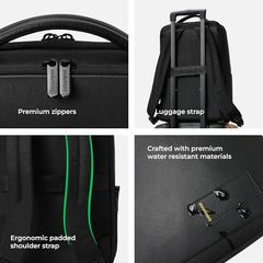 MOKOBARA Element 16L Laptop Backpack 14 Inch Office Travel Black