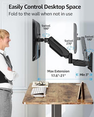 MOUNTUP Single Monitor Wall Mount for Max 32" Screen, Holds up to 19.8lbs
