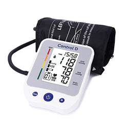 Control D Premium USB C-Port BP Monitor Automatic Oscillometric Digital Blood Pressure Checking Machine Upper Arm Portable BP Machine (Silver)