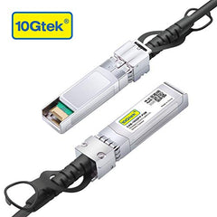 10Gtek 10G SFP+ to SFP+ DAC Cable, 2m(6.6 ft) Passive Direct Attach Copper Twinax Cable for Cisco SFP-H10GB-CU2M, Ubiquiti UniFi UC-DAC-SFP+, Meraki, Fortinet, D-Link and More
