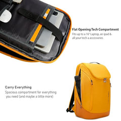 Red Lemon BANGE Captain Business Smart Backpack Water-Resistant fit 15.6 Inch Laptop Backpack with USB Charging Port,Travel Durable Backpack for Men and Women (Black)