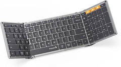 ProtoArc Foldable Bluetooth Keyboard, XK01 Full Size Folding Wireless Keyboard with Number Pad, Portable Travel Keyboard for Windows iOS Android Tablets, Laptops, iPad