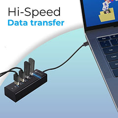 ZEBRONICS 180HB USB HUB, 3 Ports, USB 3.0, Transfer Speeds Upto 5 Gbps, Lightweight Design, Multi OS Compatible, Plug and Play