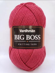 Vardhman BigBoss Knitting Yarn – 200g Ball, 575m, 84% Acrylic + 16% Nylon, 3-Ply DK Weight, Soft & Durable Wool for Knitting, Craft, babywear, blanket, winter wear; threads for crochet hook needle - Boss-15 - Cream