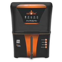 AQUA D PURE 4 in 1 Zinc + Copper + Alkaline Ro Water Purifier With Inbuilt TDS Adjuster, RO, UV, UF and Auto Shut Off Function, 12L, 10 Stage Purification Method, Black