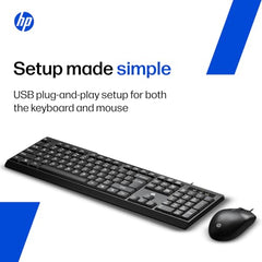 HP KM120 Wired Mouse and Keyboard Combo (AB3D0AA)