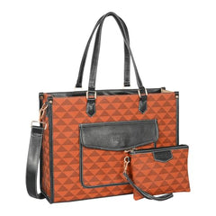 Womanix Laptop Tote Bag,14 inch Laptop Bag, Shoulder Bags With Back Trolley Strap, Casual Briefcase, Handbag for Travel, Office, College,Work