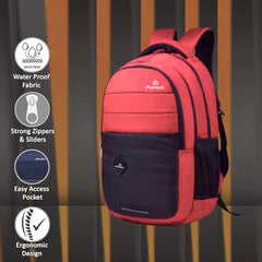 Martucci 36L Spacious Lightweight Polyester Laptop Backpack Unisex/College/School/Travel Backpack/Business Bag/Unisex Travel Backpack with Rain Cover (Compatible with upto 17 inch laptop)(Navy Blue)