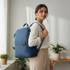 DailyObjects Monkey Shoulder Bag (19L) for Everyday Use| 100% Recycled | Travel/Office Bag | Backpack With Padded Compartment for Upto 14" | Adjustable Straps & Zipper closure - Orange