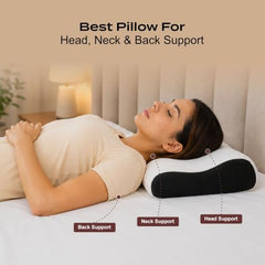 TEKCOOL Cotton Orthopedic Coccyx Cushion For Tailbone Pain Car SeatCushions For Chair Tailbone Pillow For Sitting SeatCushion For Car Driving Seat Sitting Pillow Coccyx Seat Cushion For Chair (Black)'