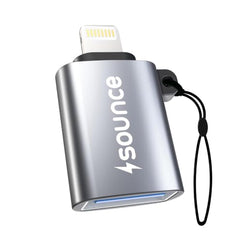 Sounce USB to 3.5mm Female Adapter, USB Headphone Audio Jack External Stereo Sound Cable Cord Splitter for MacBook, Laptop, Linux, PS4, Headset - Grey