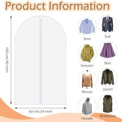 RAAHII 4 piece suit cover, Blazer cover, coat covers with zip for wardrobe storage of suit, jacket, garments, sweaters, saree, pant organizer (Blazer cover), Polyvinyl Chloride