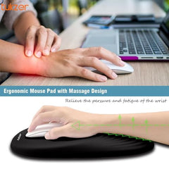 Tukzer Gel Mouse Pad Wrist Rest Memory-Foam Ergonomic Mousepad| Cushion Wrist Support & Pain Relief| Suitable for Gaming, Computer, Laptop, Home & Office Non-Slip Rubber Base (Grey)