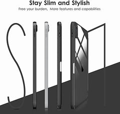 ProElite Case Cover for Apple iPad (A16) 11th/10th Generation (2025/2022), Transparent case Cover with Pencil Holder for iPad 11th/10th Gen 2025/2022, Grey