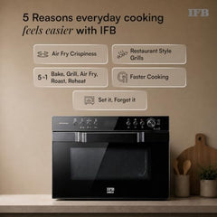 IFB 30L Convection Microwave Oven with 360 Degree Motorized Rotisserie 101 Auto Cook Menus (30BRC2, Black, Auto Defrost, Grill Mode, Combi-Cook Modes, 10 Power Levels)
