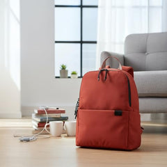 DailyObjects Monkey Shoulder Bag (19L) for Everyday Use| 100% Recycled | Travel/Office Bag | Backpack With Padded Compartment for Upto 14" | Adjustable Straps & Zipper closure - Orange