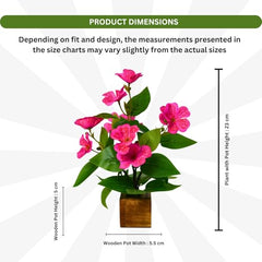 fancymart Artificial Flower Plant Home Décor with Small Size Pot | Pack of 2 | Plant Hanging for Home Decor | Office Decor (DESIGN-01)
