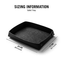 DailyObjects Combo Super Smooth Vegan Leather Reversible, Anti Slip, Water Resistent Felt Turf 2.0 Desk Mat | Vegan Leather Black Desk Tray Organiser - Set of 2