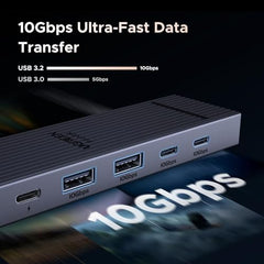 UGREEN USB C Hub with 4K@60Hz HDMI, 10Gbps Type A & C Data, 100W PD Ports | Aluminium Revodok Pro 6 in 1 Type C Adapter for PC Tablet Phone Compatible with MacBook Air, iPad, iPhone 18/17/16/15, etc