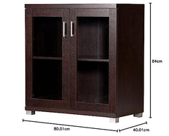 DeckUp Uniti Engineered Wood Book Shelf and Display Unit (Dark Wenge, Matte Finish)