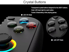 Mobile Gaming Controller for Iphone/Android with Case Support, Phone Game Controller Support Phone Case, RGB Light Hall Joystick, Turbo, Mobile Gaming Game-pad