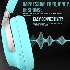 GameSir Newly Launches Echo Plus: Premium Over-Ear Wireless Bluetooth Headphones Deep Bass, Passive Noise Cancellation, Built-in Mic,5 Hours of Music & Talk Time, for Adults Men & Women (White)