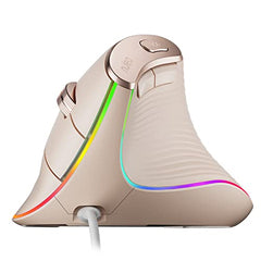 Nulea Wired Vertical Mouse, USB Ergonomic Optical Mouse with 4 Adjustable DPI, 11 RGB Backlight Modes, Compatible for Laptop, PC, Desktop, Mac, Grey