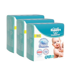 Amazon Brand - Supples Premium Baby Diaper Pants | 84 Baby Diapers | XXL | 15-25 Kg | 42 x 3 Packs | 12 Hrs Absorption | Cushiony Cotton Soft Fabric | Phthalates-Free | Triple Leak Guard