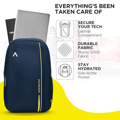 Aristocrat Nova 15L Laptop Backpack (15.6"), 2 Compartments, Dark Blue