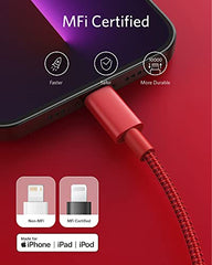 Anker New Nylon USB-C to Lightning Cable, 331 Cable, Fast Charging Cord (1ft, MFi Certified) for iPhone 13 13 Pro 12 Pro Max 12 11 X XS XR 8 Plus, AirPods Pro, Supports Power Delivery (Black)