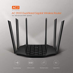 Tenda AC5 V3 AC1200 Wireless Dual Band WiFi Router, Speed Up to 867Mbps/5GHz + 300Mbps/2.4GHz, IPV6, Parental Control, Support Guest Network, 4*6dBi Externe Antennen (White)