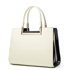 SYGA Women's Bag Simple Handheld Leather Shoulder Handbag(BEIGE)