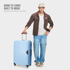 HRX Parabola 3-Piece Luggage Set Intergallcatic Grey Polypropylene Hard Shell Suitcase Set - Premium Travel Trolley Bags with 8 Spinner Wheels, Number Lock & Water Resistant Body