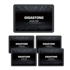 Gigastone Game Pro 5-Pack 256GB SSD SATA III 6Gb/s. 3D NAND 2.5" Internal Solid State Drive, Read up to 510MB/s. Compatible with PS4, PC, Desktop and Laptop, 2.5 inch 7mm (0.28”)