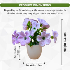 fancymart Artificial Flower Plant Home Décor with Small Size Pot | Pack of 2 | Plant Hanging for Home Decor | Office Decor (DESIGN-01)